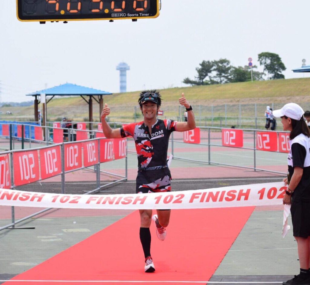 長良川ミドルトライアスロン　ゴール